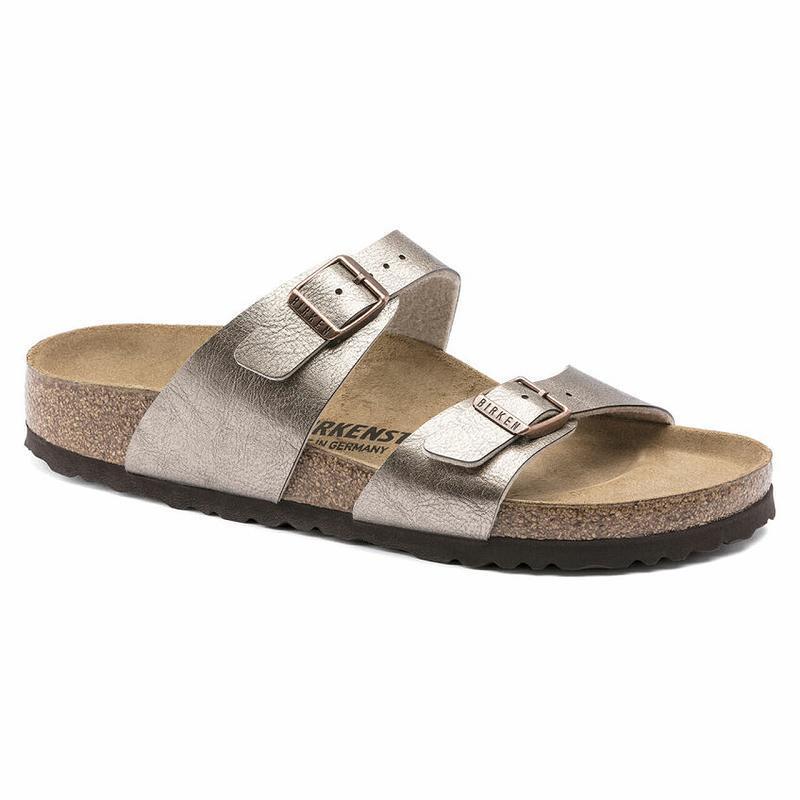 Birkenstock Sydney Graceful Birko-flor Sandaler Dame Sølv | DK 360JPQ